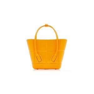 Bottega Veneta Mini 'Arco' Orange Rubber Shopping Bag